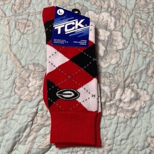 TCK Georgia Bulldogs Red and Black Collegiate Crew Socks